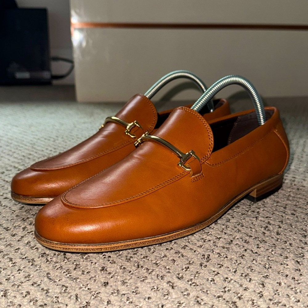 🚀 ASOS Tan Faux Leather Loafers w/ Snaffle (US 6)